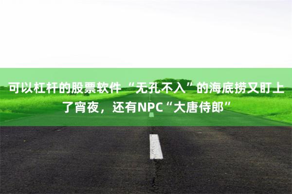 可以杠杆的股票软件 “无孔不入”的海底捞又盯上了宵夜，还有NPC“大唐侍郎”