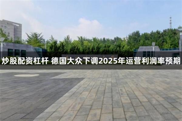 炒股配资杠杆 德国大众下调2025年运营利润率预期