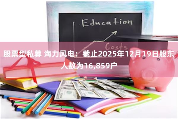 股票型私募 海力风电：截止2025年12月19日股东人数为16,859户