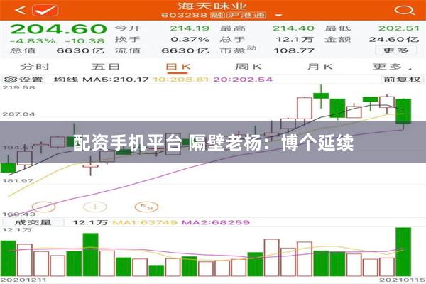 配资手机平台 隔壁老杨：博个延续