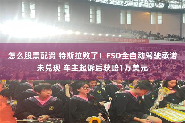 怎么股票配资 特斯拉败了！FSD全自动驾驶承诺未兑现 车主起诉后获赔1万美元