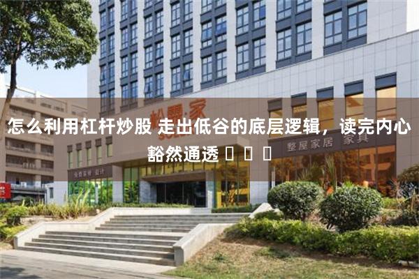 怎么利用杠杆炒股 走出低谷的底层逻辑，读完内心豁然通透 ​​​