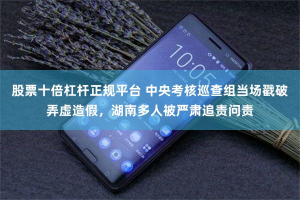 股票十倍杠杆正规平台 中央考核巡查组当场戳破弄虚造假，湖南多人被严肃追责问责