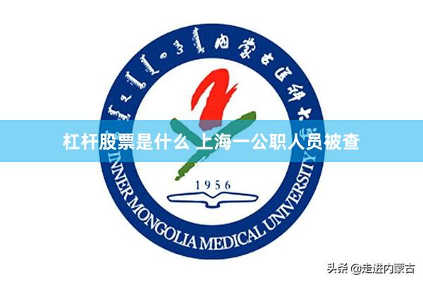 杠杆股票是什么 上海一公职人员被查
