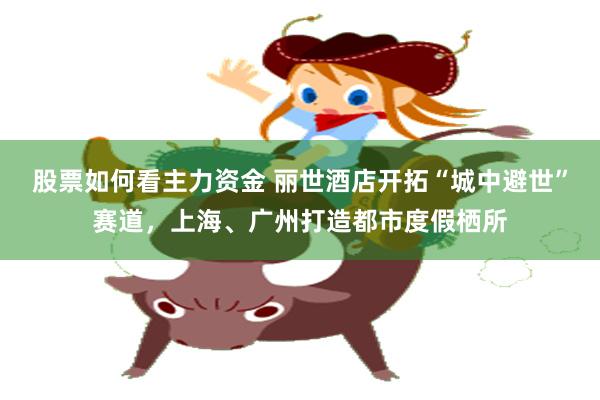 股票如何看主力资金 丽世酒店开拓“城中避世”赛道，上海、广州打造都市度假栖所