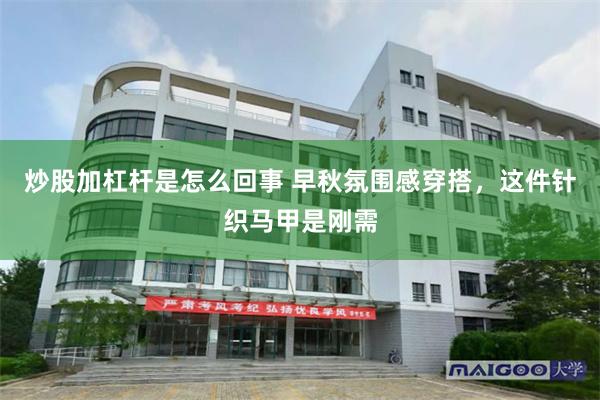 炒股加杠杆是怎么回事 早秋氛围感穿搭，这件针织马甲是刚需
