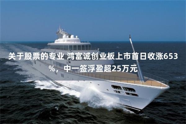 关于股票的专业 鸿富诚创业板上市首日收涨653%，中一签浮盈超25万元
