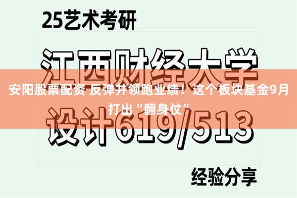 安阳股票配资 反弹并领跑业绩！这个板块基金9月打出“翻身仗”